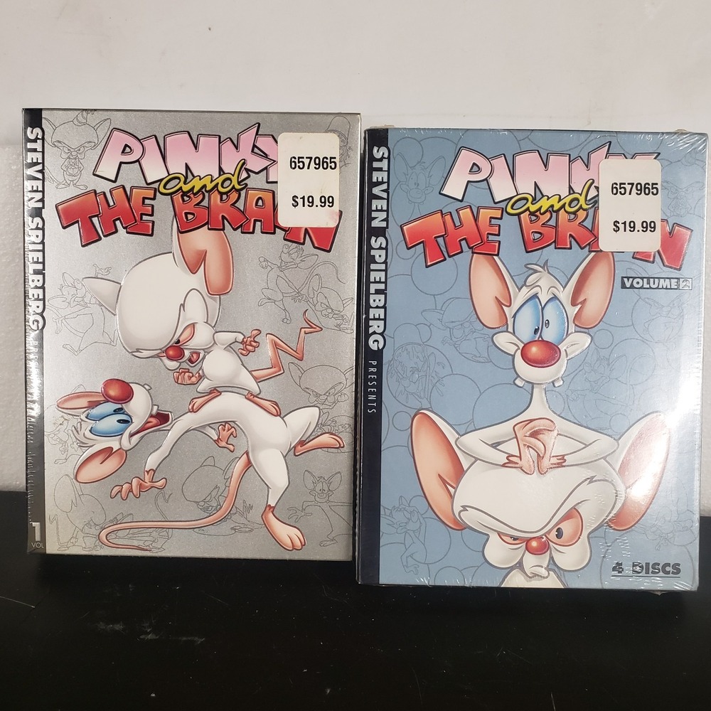 Pinky and the Brain Volume 1 & 2 DVD Set Steven Spielberg Presents New Sealed